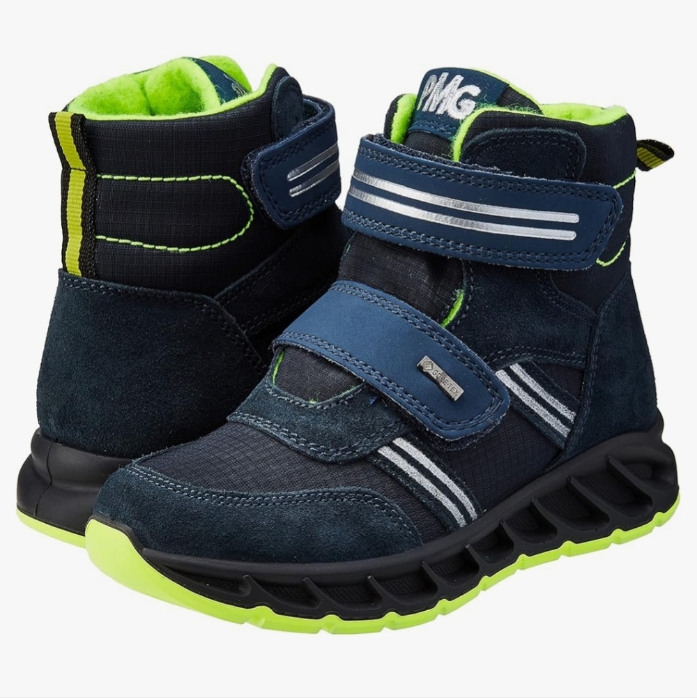 Primigi Boys Gore-Tex Hiker Boot Navy & Lime Nwt Size 7 (39)